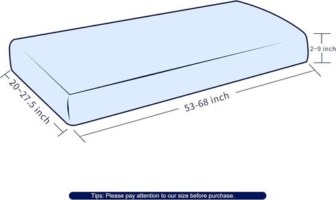 subrtex غطاء أريكة منزلق RV Seater Slip Loveseat غطاء وسادة أريكة متين قابل للتمدد من ألياف لدنة مرنة لحماية الأثاث لمقعد الأريكة للاستبدال في غرفة المعيشة، كبير، أزرق داكن in Kuwait