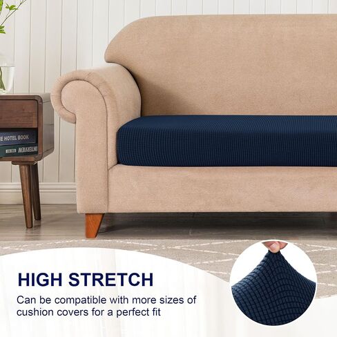 subrtex غطاء أريكة منزلق RV Seater Slip Loveseat غطاء وسادة أريكة متين قابل للتمدد من ألياف لدنة مرنة لحماية الأثاث لمقعد الأريكة للاستبدال في غرفة المعيشة، كبير، أزرق داكن in Kuwait