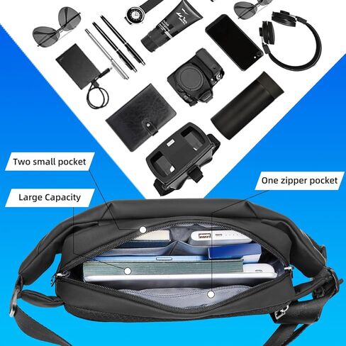 GYakeog, ブラック-2, Waist Pack, Durable, Water-resistant Hip Pack in Kuwait