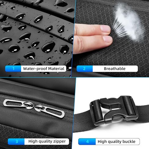 GYakeog, ブラック-2, Waist Pack, Durable, Water-resistant Hip Pack in Kuwait