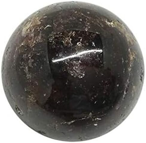WholesaleGemShop Natural Garnet 40-45 mm Ball Sphere Gemstone A+ Hand Carved Crystal Altar Healing Devotional Focus Spiritual Chakra Cleansing Metaphysical Gift Men Women in Kuwait