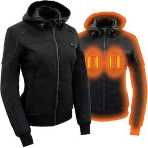 Nexgen Heat Women's Heated Soft Shell Zipper Jacket for Riding, Hiking w/Battery
