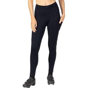 Terry Cycling Bike Pants for Women with Padding, Wayfarer Tight 27.5" High Waisted Padded Leggings for Women with Pockets