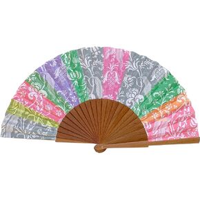 Sweet Hand Fan | Handcrafted Spanish Hand Fan | Cotton Fabric and Wood | Includes Protective Jute Cotton Bag | Authentic Gift | 23cm - 9".