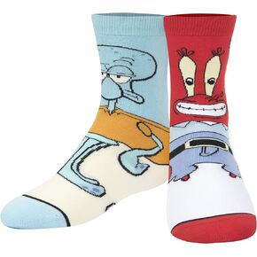 Odd Sox, Nickelodeon Kids Socks, SpongeBob & TMNT Ninja Turtles, Crew Size 7-10