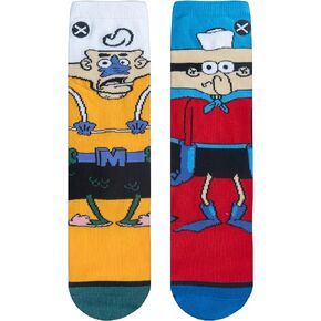 Odd Sox, Nickelodeon Kids Socks, SpongeBob & TMNT Ninja Turtles, Crew Size 7-10