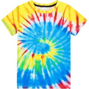 Adovigo Boys Girls Tie Dye T Shirts Size 6-8 Kids Short Sleeve Colorful Graphic 7 Year Old T Shirts in Kuwait