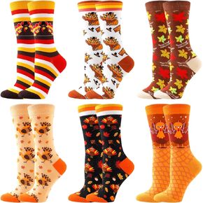 BISOUSOX Women's Fun Dress Socks Colorful Cute Novelty Fancy Funky Funny Casual Crew Socks for Mom Girlfriend