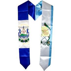 Mix Guatemala/Elsalvador graduation stole, Graduation sash, Elsalvador stole, Guatemala stole