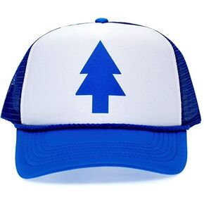 QOHNK New Unisex Curved Blue Pine Tree Dipper Gravity Falls Cartoon Mesh Hat Cap Trucker Baseball Hat