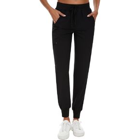 Womens Scrub Pants - Soft Stretch Yoga Style with 5 Pockets, Slim Fit Jogger Scrubs Pants for Women