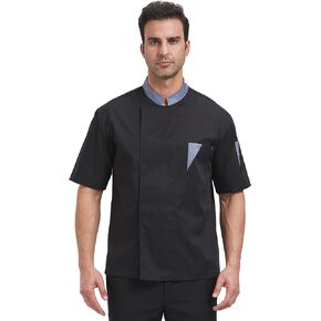 Nanxson Unisex Chef Coat Jacket Snap Long/Short Sleeve Chef Shirt Restaurant Kitchen Hotel Chef Uniform CFM0089