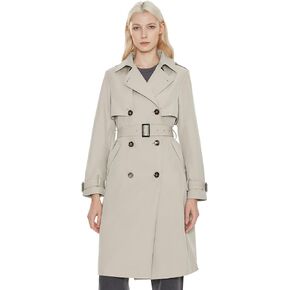 Orolay Women's Long Trench Coat Double-Breasted Classic Lapel Overcoat with Belt