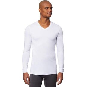 32 Degrees Heat Mens Performance Thermal Lightweight Baselayer Vneck Long Sleeve Top