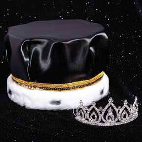Satin Crown with Sequins and Becca Tiara Royalty Set