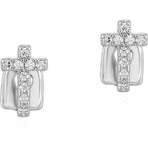 2PCS New Gold Plated Silver Cross Hip Hop Grillz Teeth Single Teeth Grillz Cap Top or Bottom Grills for Men and Women