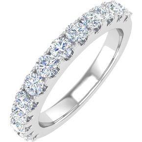 FINEROCK Valentines Day Gift for her 3/4 Carat Diamond Wedding Band Ring in 14K Gold