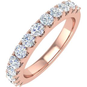 FINEROCK Valentines Day Gift for her 3/4 Carat Diamond Wedding Band Ring in 14K Gold