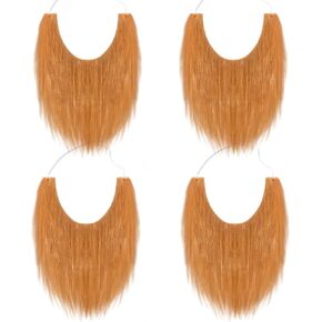 St. Patrick's Day Brown Fake Beards 4 Pack, Suitable for Irish Festivals and Other Holiday Events Facial Costumes for Men and Women