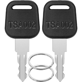 نيلكور TSA007 مفتاح الأمتعة الرئيسي، قطعتين، أسود، قفل بلمسة واحدة