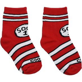 Kid's Novelty Crew Socks, Dr. Seuss Sock 1 Sock 2, Size 4-7 Years