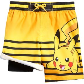 Pokemon Pikachu Compression Swim Trunks Bathing Suit UPF 50+ Quick Dry Little Kid to Big