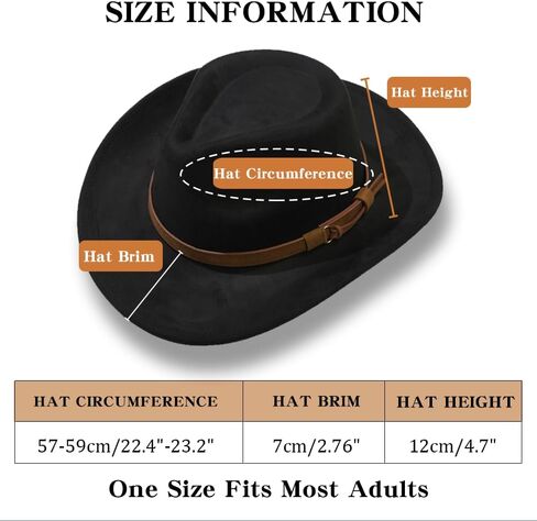 CAIKQ Black Cowboy Hat in Kuwait