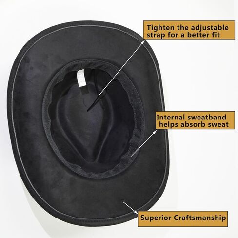 CAIKQ Black Cowboy Hat in Kuwait