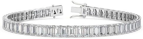 Houston Diamond District 5 Carat-20 Carat EGL Certified Lab Grown Diamond Bracelet Line 7' | 14K in White Yellow Or Rose Gold | Emerald Lab Diamond Tennis Bracelet | FG-VS1-VS2 Quality in Saudi Arabia