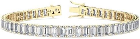 Houston Diamond District 5 Carat-20 Carat EGL Certified Lab Grown Diamond Bracelet Line 7' | 14K in White Yellow Or Rose Gold | Emerald Lab Diamond Tennis Bracelet | FG-VS1-VS2 Quality in Saudi Arabia