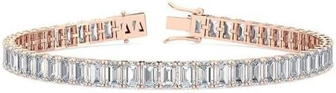 Houston Diamond District 5 Carat-20 Carat EGL Certified Lab Grown Diamond Bracelet Line 7' | 14K in White Yellow Or Rose Gold | Emerald Lab Diamond Tennis Bracelet | FG-VS1-VS2 Quality in Saudi Arabia
