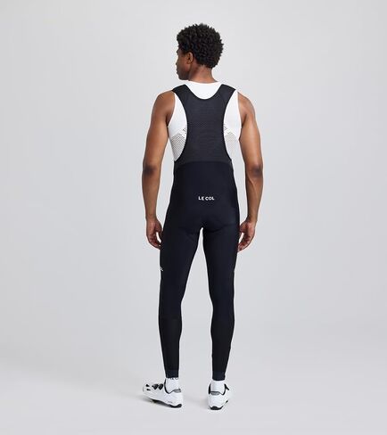 LE COL Men’s Pro Bib Tights | Sweat Wicking Cycling Pants | Aerodynamic Panels, Lightweight, Cuffed Ankles in Kuwait