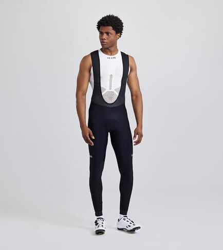 LE COL Men’s Pro Bib Tights | Sweat Wicking Cycling Pants | Aerodynamic Panels, Lightweight, Cuffed Ankles in Kuwait