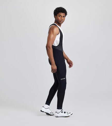 LE COL Men’s Pro Bib Tights | Sweat Wicking Cycling Pants | Aerodynamic Panels, Lightweight, Cuffed Ankles in Kuwait