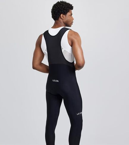 LE COL Men’s Pro Bib Tights | Sweat Wicking Cycling Pants | Aerodynamic Panels, Lightweight, Cuffed Ankles in Kuwait