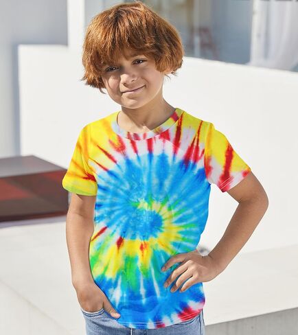 Adovigo Boys Girls Tie Dye T Shirts Size 6-8 Kids Short Sleeve Colorful Graphic 7 Year Old T Shirts in Kuwait