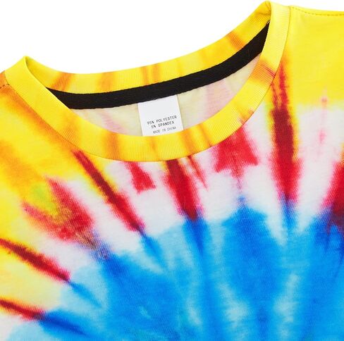 Adovigo Boys Girls Tie Dye T Shirts Size 6-8 Kids Short Sleeve Colorful Graphic 7 Year Old T Shirts in Kuwait