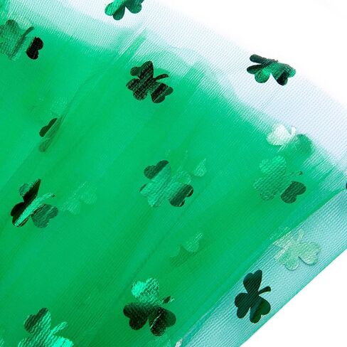 Liatunou Green Tutu للنساء والفتيات الكبيرات، تنانير توتو شامروك خضراء لعيد القديس باتريك، تنانير تول لأزياء الهالوين in Kuwait