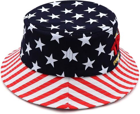 قبعة MAGA Bucket Hat Trump 2024 Flag Cap Take America Back دونالد ترامب للجنسين في الهواء الطلق in Saudi Arabia