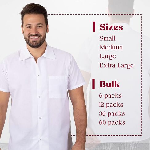 قمصان الطهاة المحترفين من Elite Kitchens Apparel، عبوات بيضاء كبيرة الحجم in Saudi Arabia