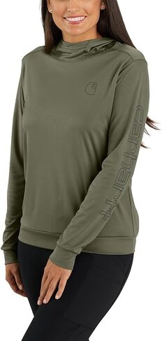 Carhartt Women's Force Sun Defender Lightweight Long-Sleeve Hooded Graphic T-Shirt in Saudi Arabia