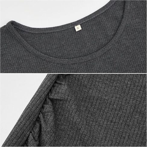 Ecavus 3 حزمة قمصان الأمومة النسائية قصيرة الأكمام مضلع تونك القمم مغرفة الرقبة عارضة الحمل تي شيرت in Kuwait