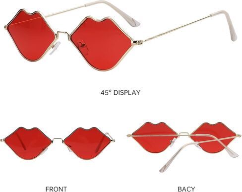 Dazzleimart نظارات شمسية جذابة وشفاه ساخنة نظارات شمسية كلاسيكية عصرية وممتعة للنساء والرجال زينة عيد الميلاد لصالح الحفلات in Kuwait