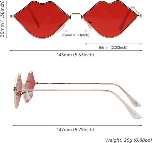 Dazzleimart نظارات شمسية جذابة وشفاه ساخنة نظارات شمسية كلاسيكية عصرية وممتعة للنساء والرجال زينة عيد الميلاد لصالح الحفلات in Kuwait