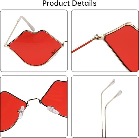 Dazzleimart نظارات شمسية جذابة وشفاه ساخنة نظارات شمسية كلاسيكية عصرية وممتعة للنساء والرجال زينة عيد الميلاد لصالح الحفلات in Kuwait