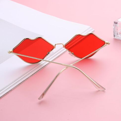 Dazzleimart نظارات شمسية جذابة وشفاه ساخنة نظارات شمسية كلاسيكية عصرية وممتعة للنساء والرجال زينة عيد الميلاد لصالح الحفلات in Kuwait