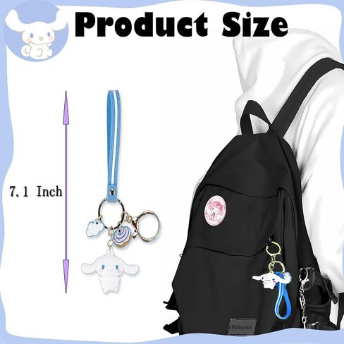 Cinnamoroll stuff Gift Set for Women including Drawstring Bag,Keychain,Stickers,Button Pins,Charm Bracelet,Hairpin Headbands,Coin Bag in Saudi Arabia