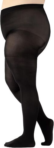 CALZITALY Plus Sizes Anti-Chafing Opaque Tights | 60 DEN | L - 4XL | Black | Italian Hosiery in Kuwait