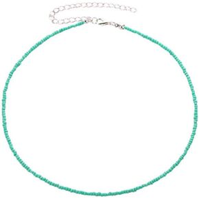 Sevenfly Seed Bead Choker قلادة صغيرة مطرزة بوهو الملونة المختنق سلسلة مجوهرات للنساء والفتيات in Kuwait