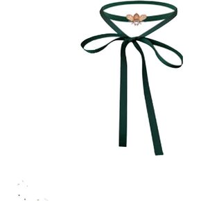 Japanese Ladies Party Long Pre Adjustable Bee Bow Tie Womens Girl Necktie Necklace Choker female Ribbon Bowtie